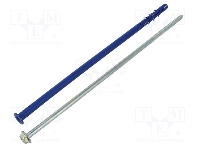 Plastic anchor; with screw; 10x300; zinc-plated steel; FF1; 10mm