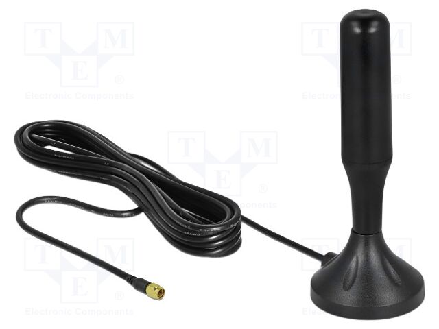 Antenna; LTE,external; black; SMA; magnetic; male; 50Ω; IPX5; 3m