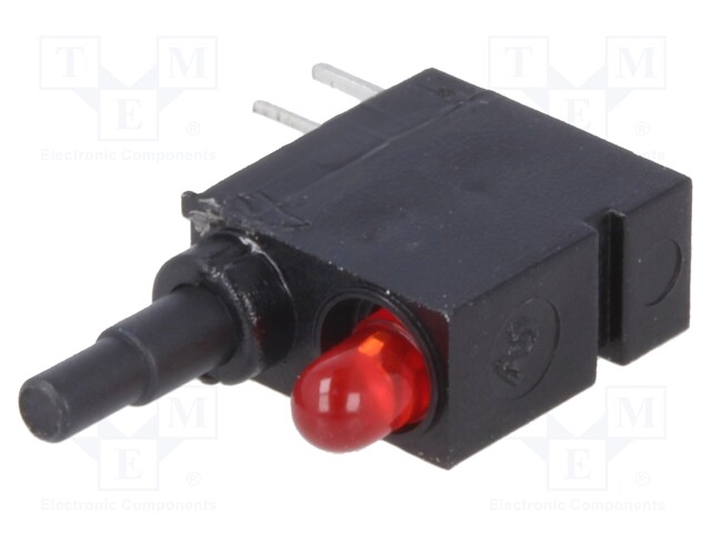 Switch: push-button; Pos: 2; SPDT; 0.5A/60VAC; 0.5A/60VDC; red; 5N