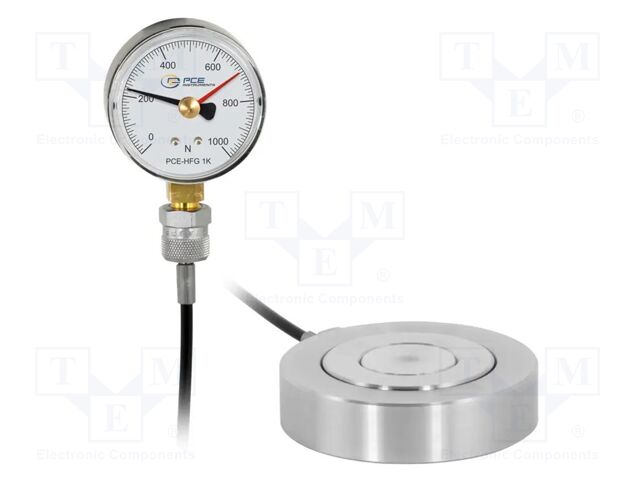 Meter: force; analogue; 0÷1kN; Resol: 20N; 1.95%; Unit: N; Len: 1m