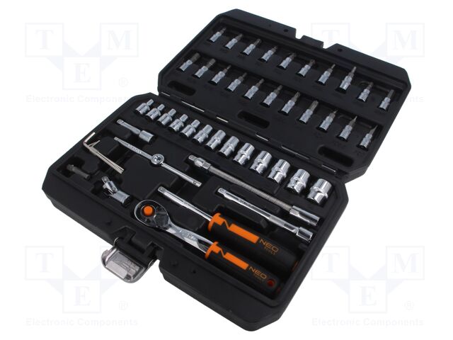 Wrenches set; 6-angles,socket spanner; Mounting: 1/2",1/4"