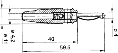 Connector: 4mm banana; plug; 16A; 60VDC; white; 3mΩ; 1.5mm2; 59.5mm