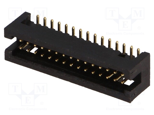 Socket; IDC; male; PIN: 30; straight; SMT; gold flash; 1.27mm