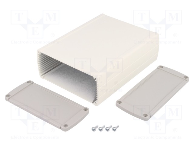 Enclosure: multipurpose; with panel; TEKAL; X: 106mm; Y: 145mm; grey