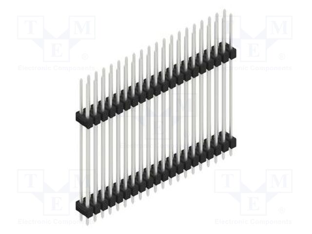 Connector: pin strips; pin header; male; PIN: 40; 2.54mm; THT; 2x20
