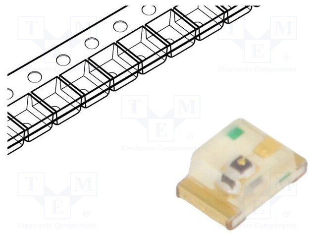 LED; SMD; 0805; red; 3.6÷10mcd; 2x1.25x0.8mm; 1.75÷2.5V; 20mA