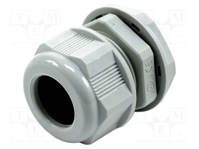 Cable gland; PG21; IP68; nylon; UL94V-2; grey