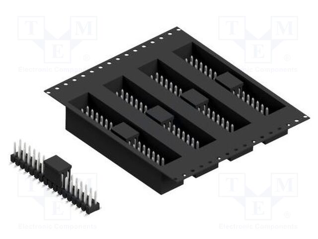 Connector: pin strips; pin header; male; PIN: 34; 2.54mm; SMT; 2x17