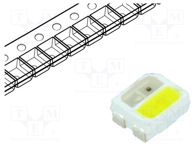 LED; SMD; 3528,PLCC4; red/cold white; 10000(typ)K; 120°; 20mA