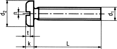 Screw; M5x16; DIN: 85A; Head: cheese head; slotted; brass; nickel