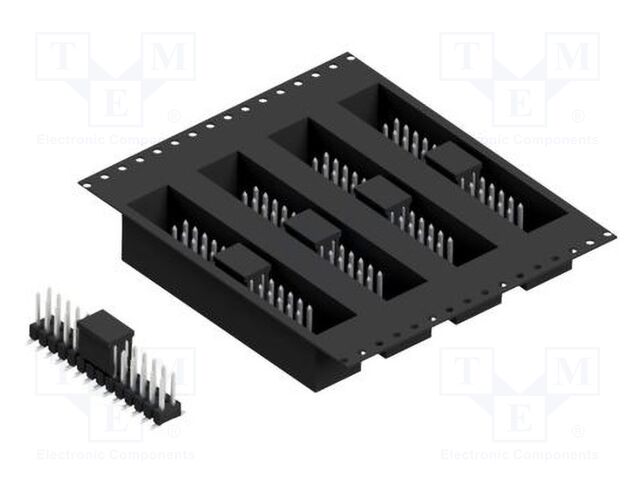Connector: pin strips; pin header; male; PIN: 28; 2.54mm; SMT; 2x14