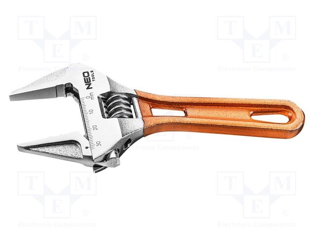 Wrench; adjustable; 139mm; Max jaw capacity: 32mm; anti-slip grip