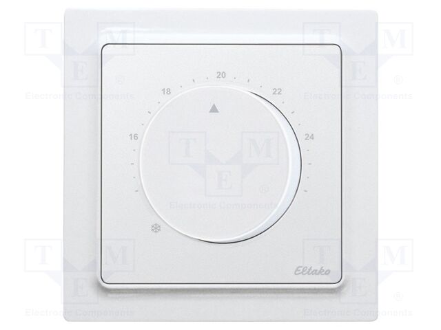 Temperature controller; for building in,plaster embedded