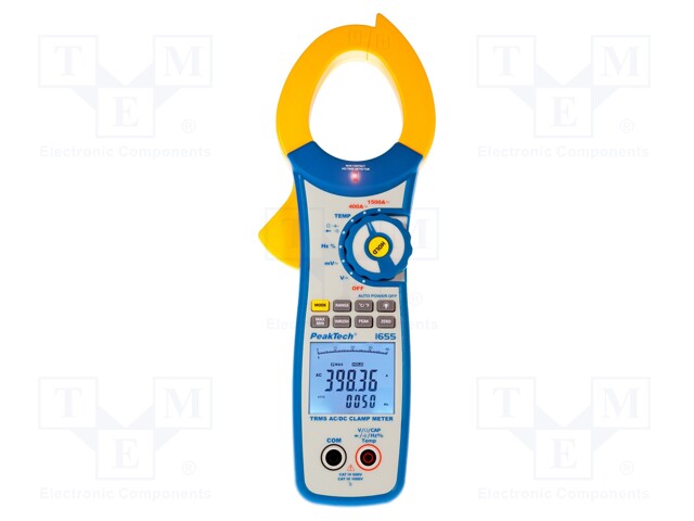 AC/DC digital clamp meter; Øcable: 55mm; Sampling: 2x/s; True RMS