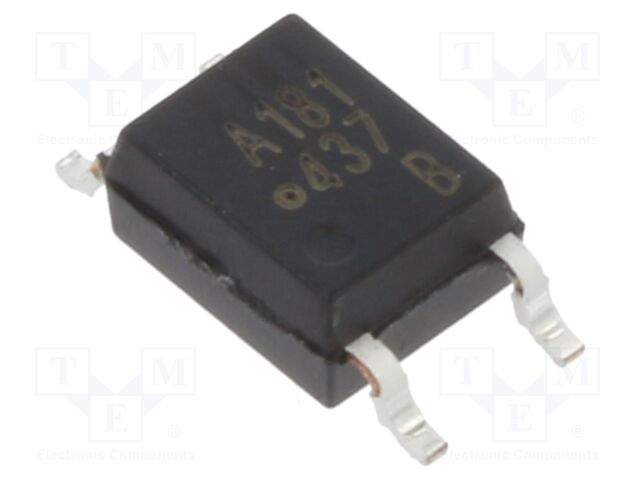 Optocoupler, Transistor Output, 1 Channel, SOIC, 4 Pins, 50 mA, 3.75 kV, 130 %