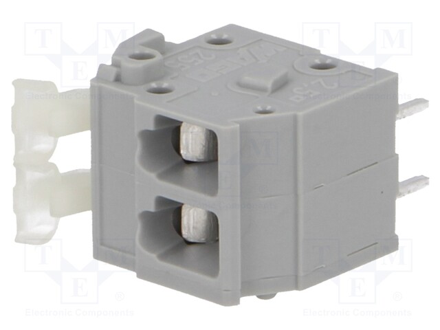 PCB terminal block; straight; 5mm; ways: 2; on PCBs; 0.08÷2.5mm2