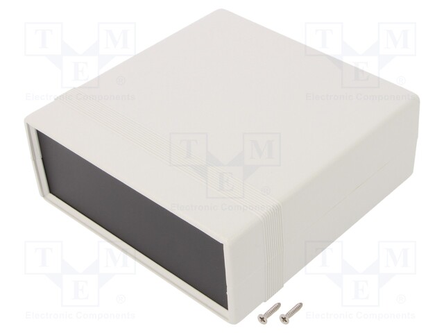 Enclosure: with panel; 1598; X: 135mm; Y: 134mm; Z: 50mm; ABS; grey