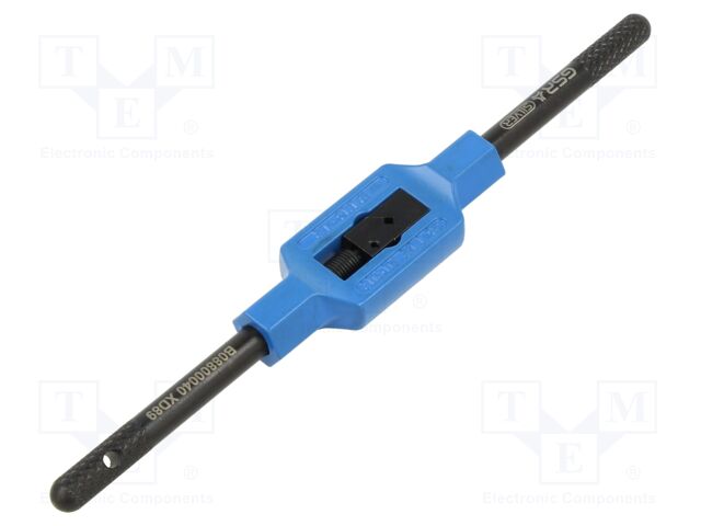 Tap wrench; Grip capac: M1-M12; L: 175mm; zinc alloy; Silver