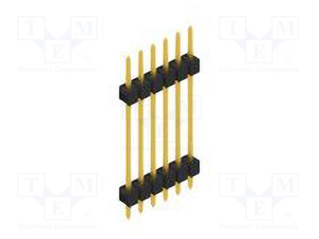 Connector: pin strips; pin header; male; PIN: 6; 2.54mm; THT; 1x6