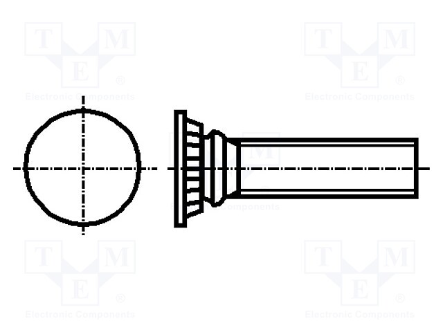 Screw; M6x18; steel; Features: push-on