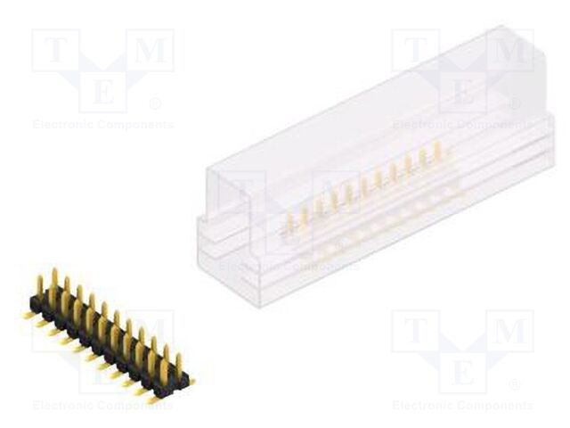 Connector: pin strips; pin header; male; PIN: 22; 2.54mm; SMT; 2x11