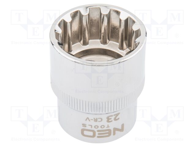 Socket; socket spanner,spline (12-angles); 23mm; 1/2"