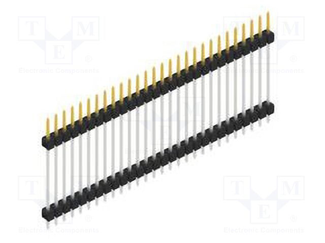 Connector: pin strips; pin header; male; PIN: 28; 2.54mm; THT; 1x28