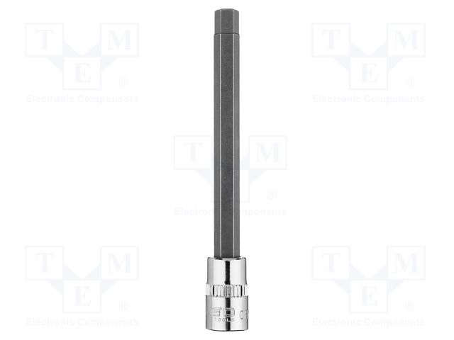 Socket; hex key,socket spanner; HEX 6mm; 1/4"; long