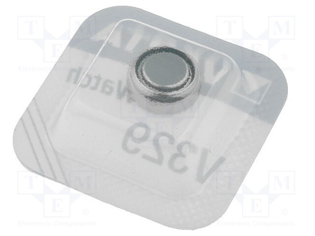 Battery: silver; 1.55V; V329,coin; Batt.no: 1; Ø7.9x3.1mm; 37mAh