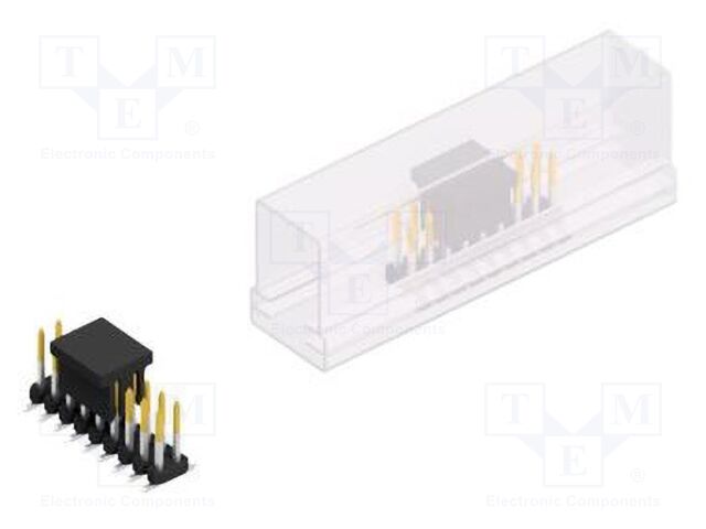 Connector: pin strips; pin header; male; PIN: 18; 2mm; SMT; 2x9; 100V