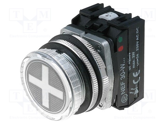 Position indicator; 30mm; IP65; Colour: red/green; Kind: flat