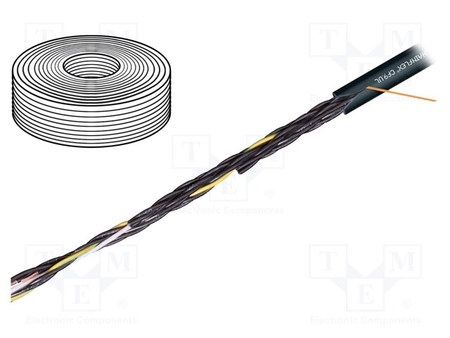 Wire: control cable; chainflex® CF9; 6x0,34mm2; TPE; grey; Cu