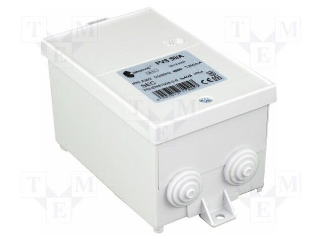 Transformer: safety; 50VA; 230VAC; 18V; IP54; Thermal class: Ta40B