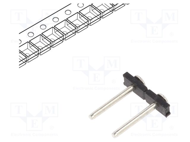 Connector: pin strips; pin header; PIN: 2; SMT; 7A; 300V; straight