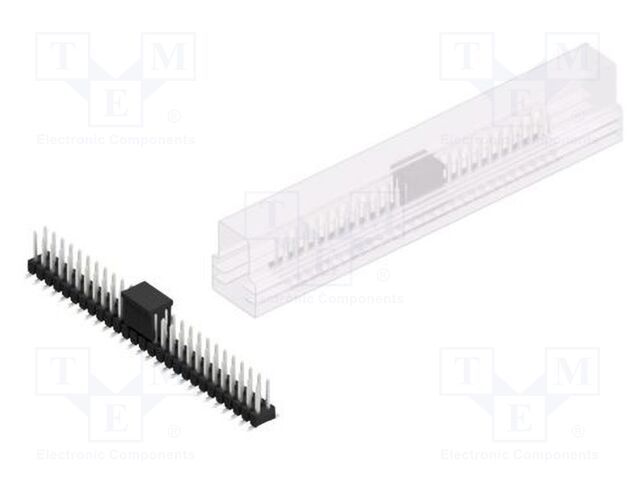 Connector: pin strips; pin header; male; PIN: 54; 2.54mm; SMT; 2x27