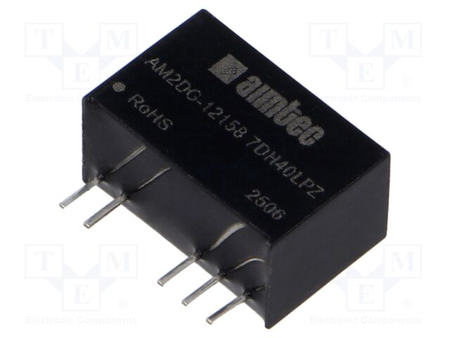 Converter: DC/DC; 2W; Uin: 11.6÷12.4V; Uout: 15VDC; Uout2: -8.7VDC