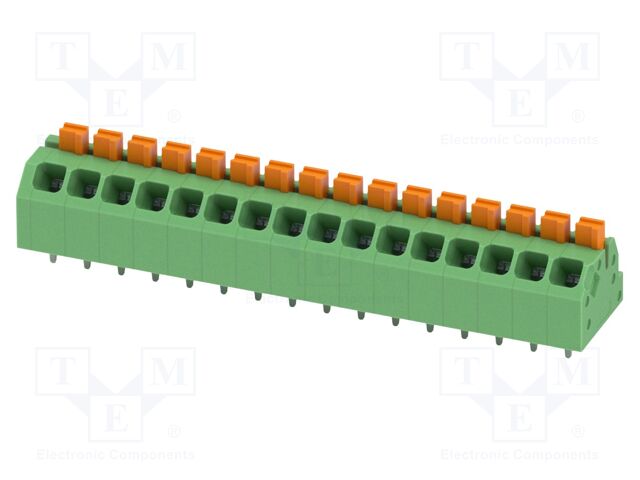 Connector: PCB terminal block; terminal; SPTAF 1; 16A; 320V; green