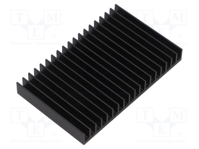 Heatsink: extruded; grilled; black; L: 50mm; W: 80mm; H: 10mm