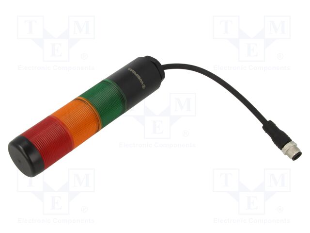 Signaller: signalling column; LED; red/orange/green; 12VDC; 12VAC
