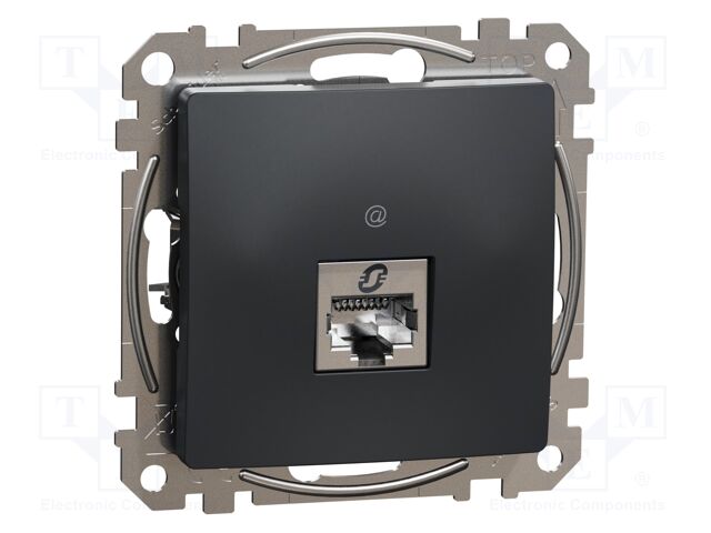 Data socket; IP20; plaster embedded,in mounting box; anthracite
