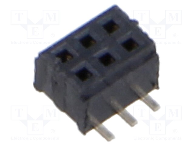 Connector: PCB to PCB; female; PIN: 6; 1mm; CLM; gold flash; SMT