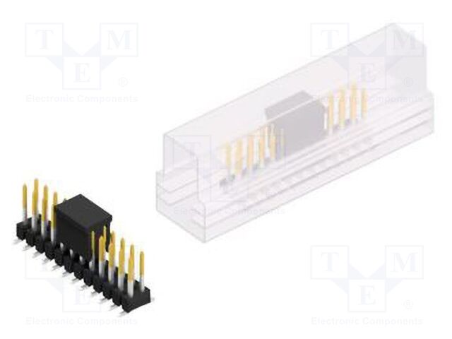 Connector: pin strips; pin header; male; PIN: 24; 2.54mm; SMT; 2x12