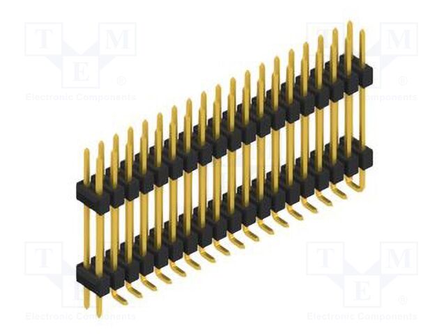 Connector: pin strips; pin header; male; PIN: 38; 2.54mm; SMT; 2x19