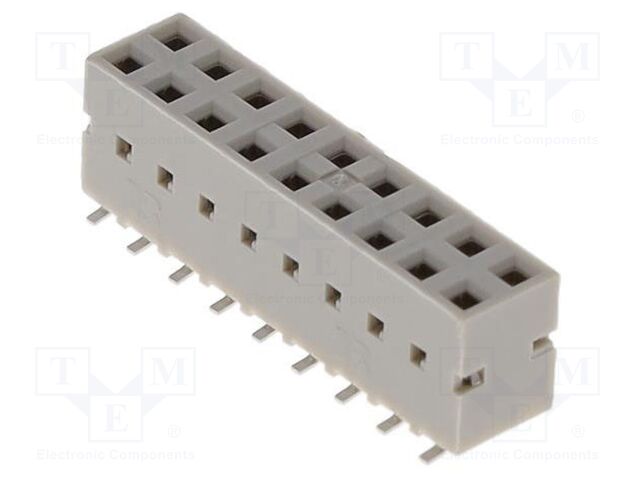 Connector: PCB to PCB; vertical; PIN: 18; soldering; female; socket