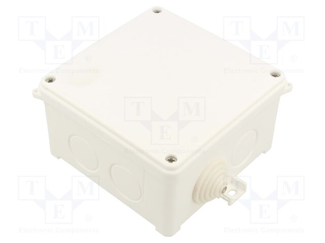 Enclosure: junction box; X: 118mm; Y: 68mm; Z: 118mm; wall mount