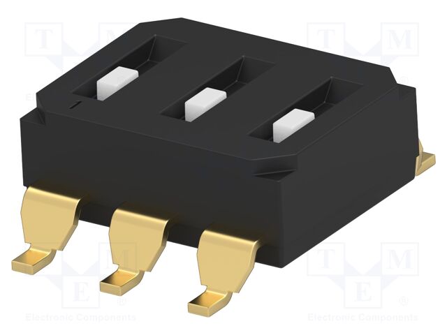 Switch: DIP-SWITCH; Poles number: 3; OFF-ON; 0.025A/24VDC; Pos: 2