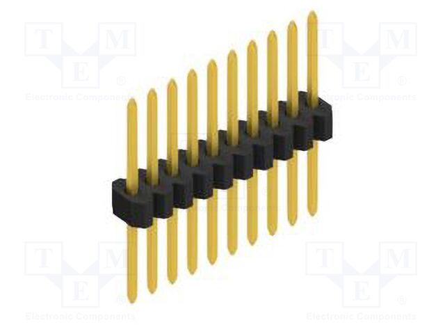 Connector: pin strips; pin header; male; PIN: 10; 1.27mm; THT; 1x10