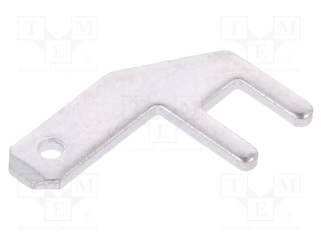 Terminal: flat; 3.3mm; 0.8mm; male; THT; brass; tinned; angled 90°