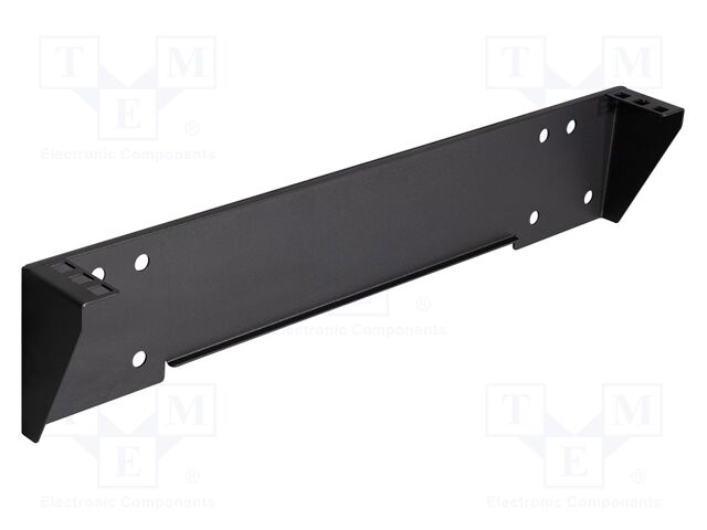 Mounting rack; black; Height: 1U; Standard: 19"