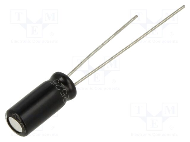 Supercapacitor; THT; 500mF; 2.7VDC; -10÷30%; Ø5x12mm; 570mΩ; 1uA